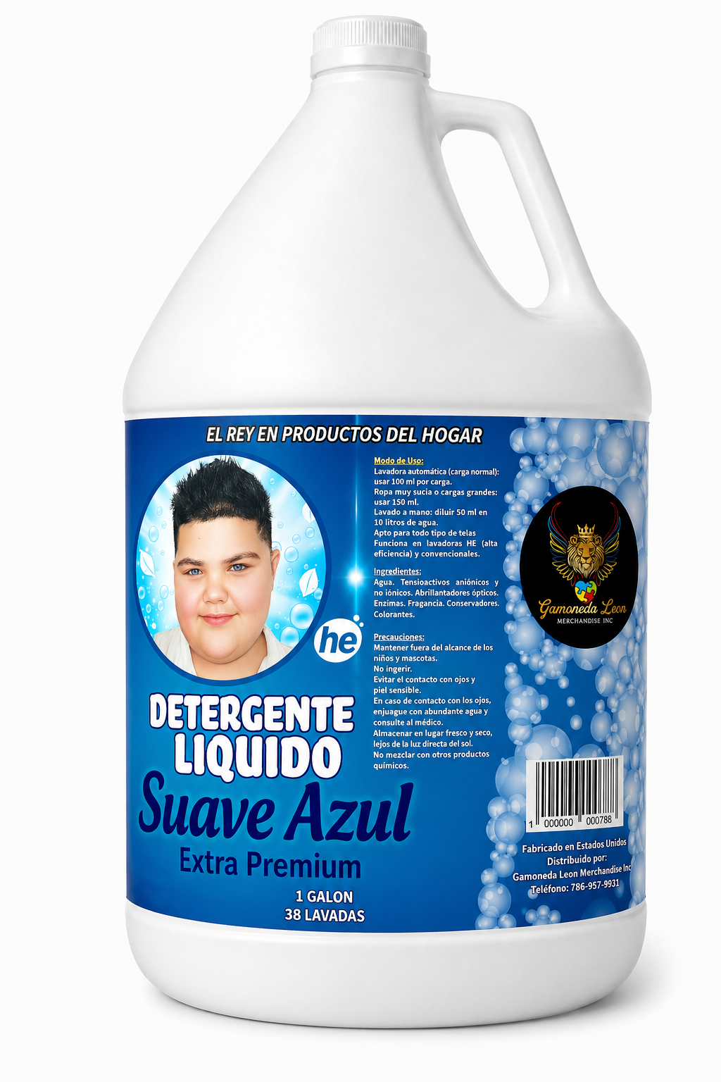 DETERGENTE LIQUIDO SUAVE AZUL